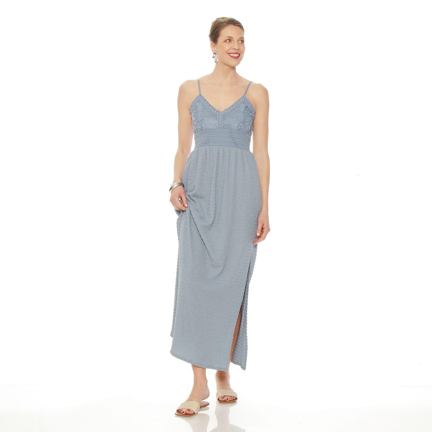 Vestido Sin Manga Con Encaje En Busto Con Pieza En Cintura-2