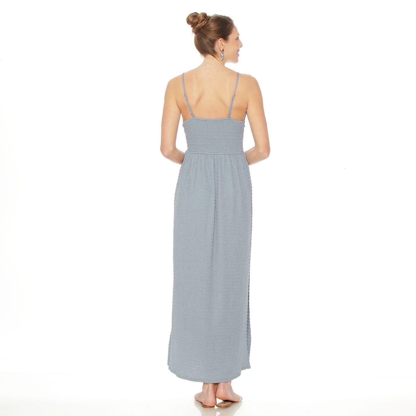 Vestido Sin Manga Con Encaje En Busto Con Pieza En Cintura-3