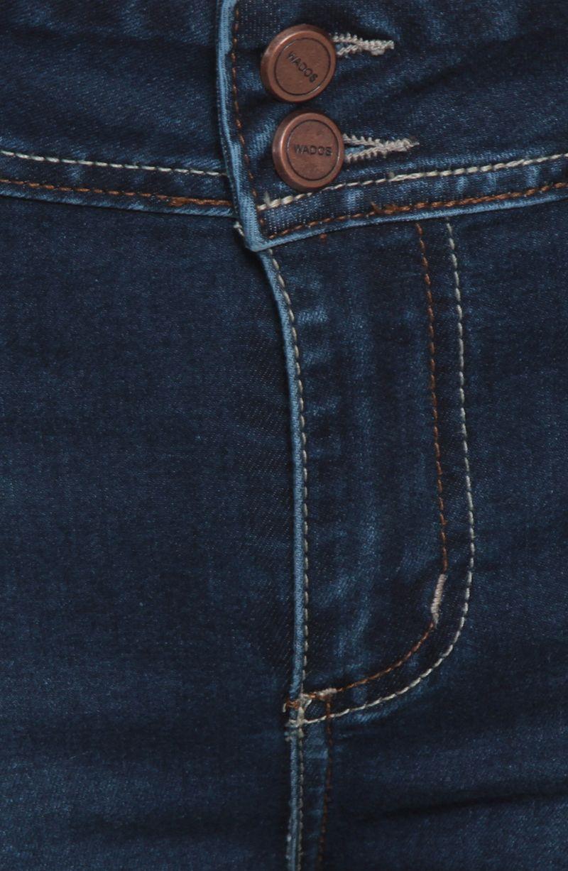 Jeans Cargo Pierna Flare Tiro Alto ,pretina Media Dos Botones-4