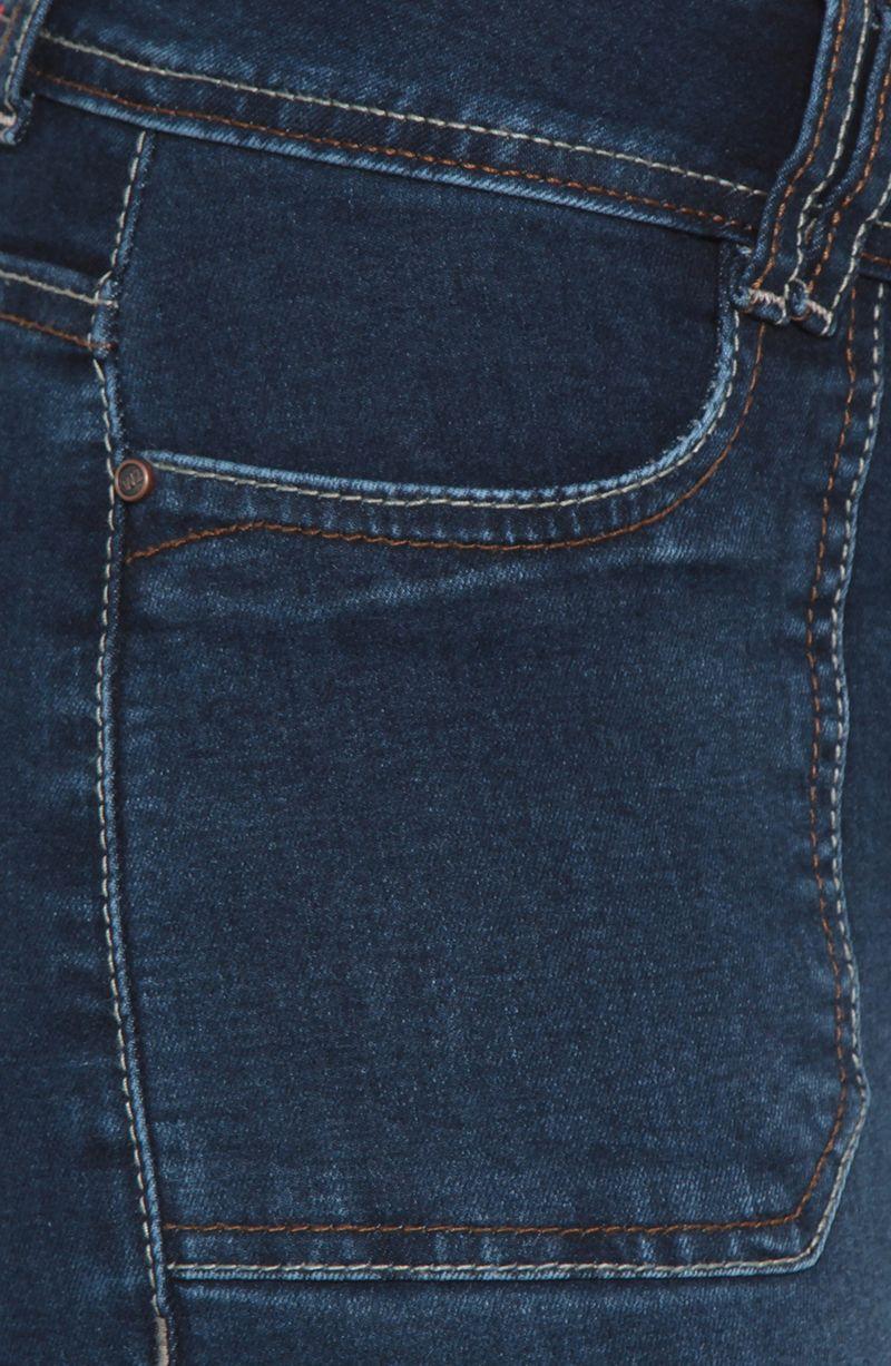 Jeans Cargo Pierna Flare Tiro Alto ,pretina Media Dos Botones-6