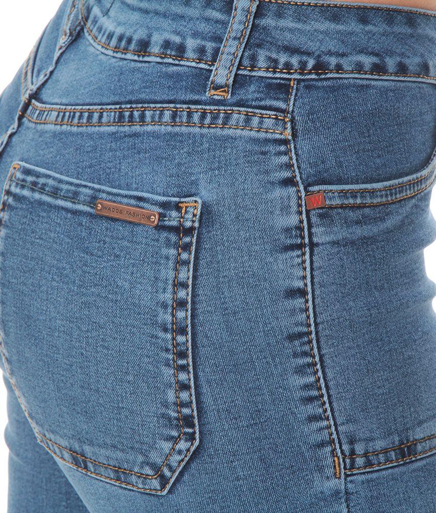 Jeans Flare Cargo Tiro Alto Pretina Basica-6