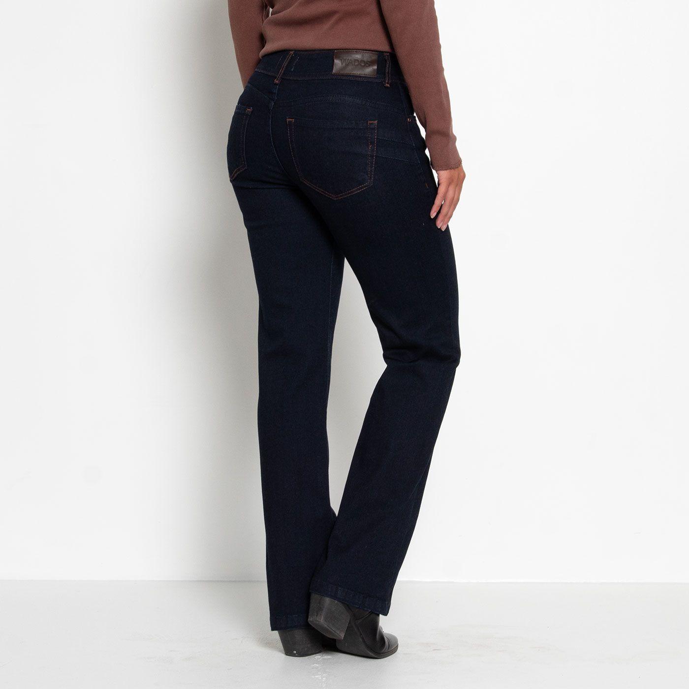 Jeans Flare Tiro Alto Pretina Basica Un Boton-5