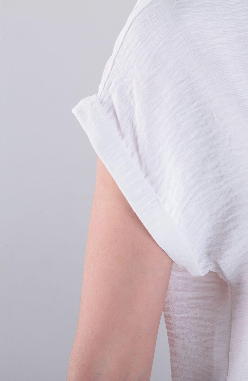 Blusa Manga Corta Abotonado En Delantero-6