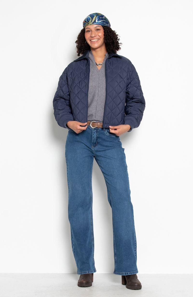 Chaqueta Manga Larga Con Bolsillo Y Cierre Delantero-3