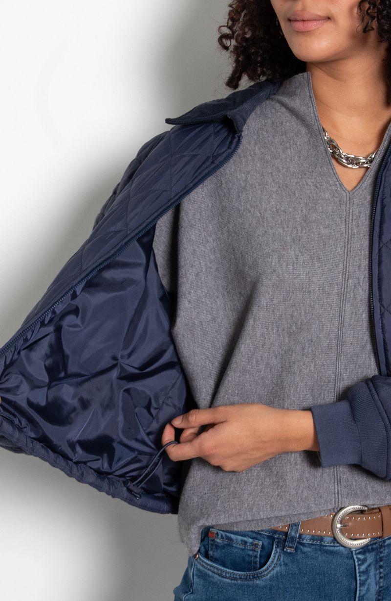 Chaqueta Manga Larga Con Bolsillo Y Cierre Delantero-7