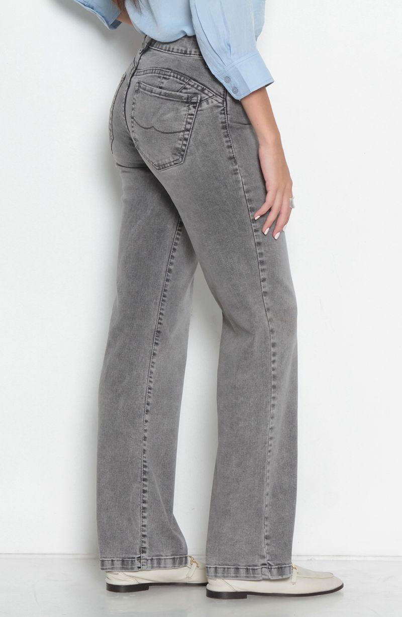 Jeans Recto Tiro Alto  Pretina   Basica 1 Boton-7