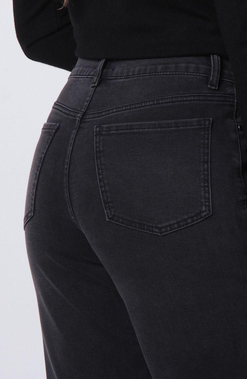 Jeans Recto   Tiro Alto Pretina  Basica 1 Boton-1