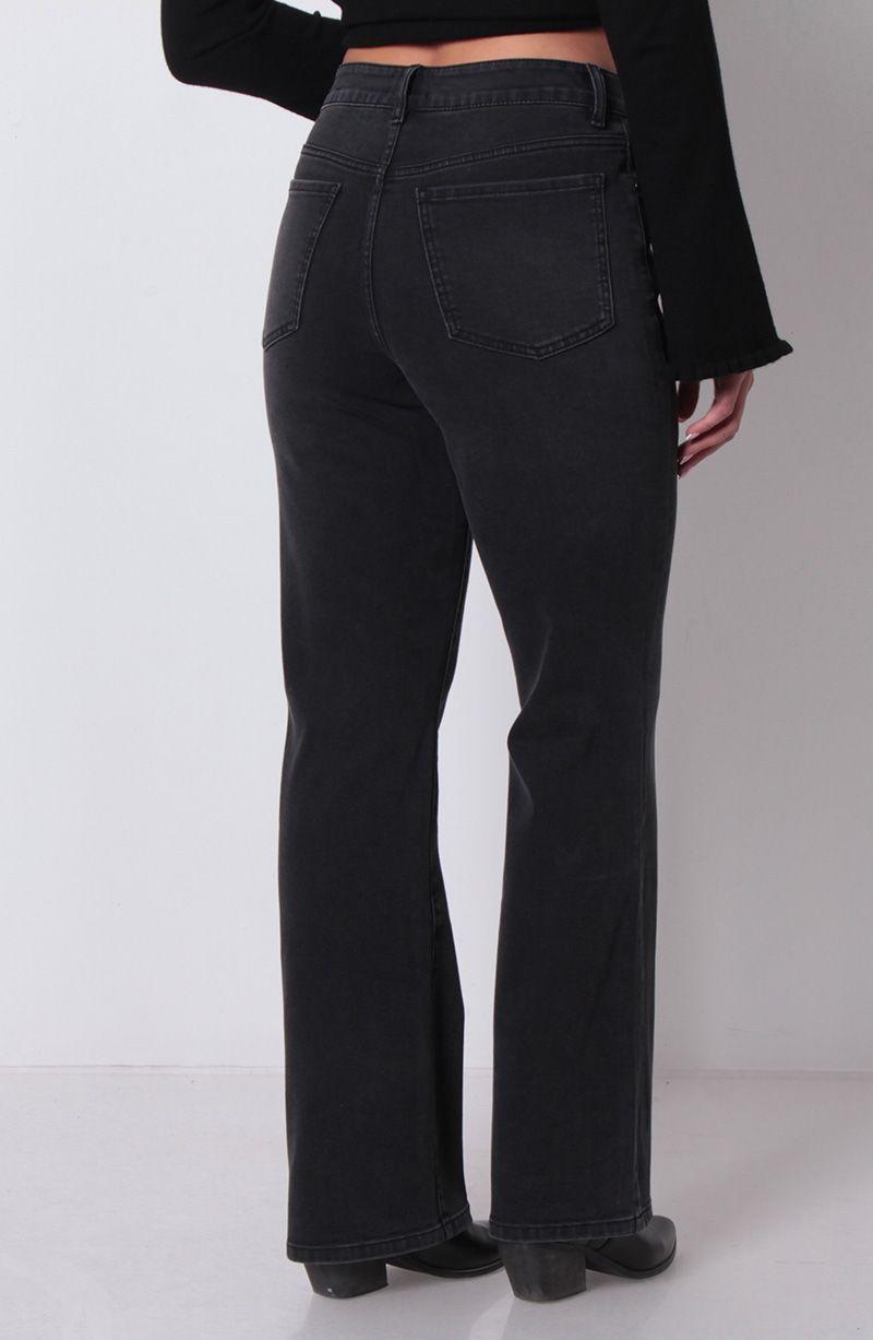 Jeans Recto   Tiro Alto Pretina  Basica 1 Boton-6