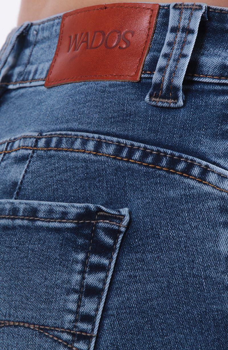 Jeans Recto Tiro Alto  Pretina Basica 1 Boton Push In   Push Up-7