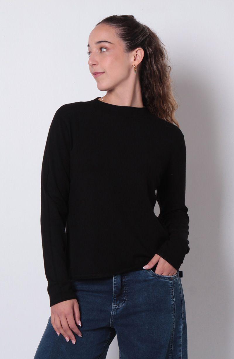 Sweater Manga  Larga Escote   Redondo-0