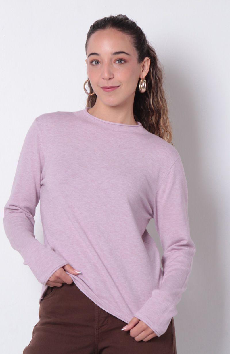 Sweater Manga  Larga Escote   Redondo-0
