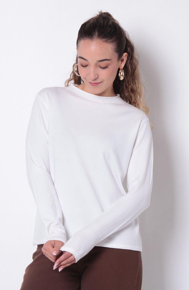 Sweater Manga  Larga Escote   Redondo-0