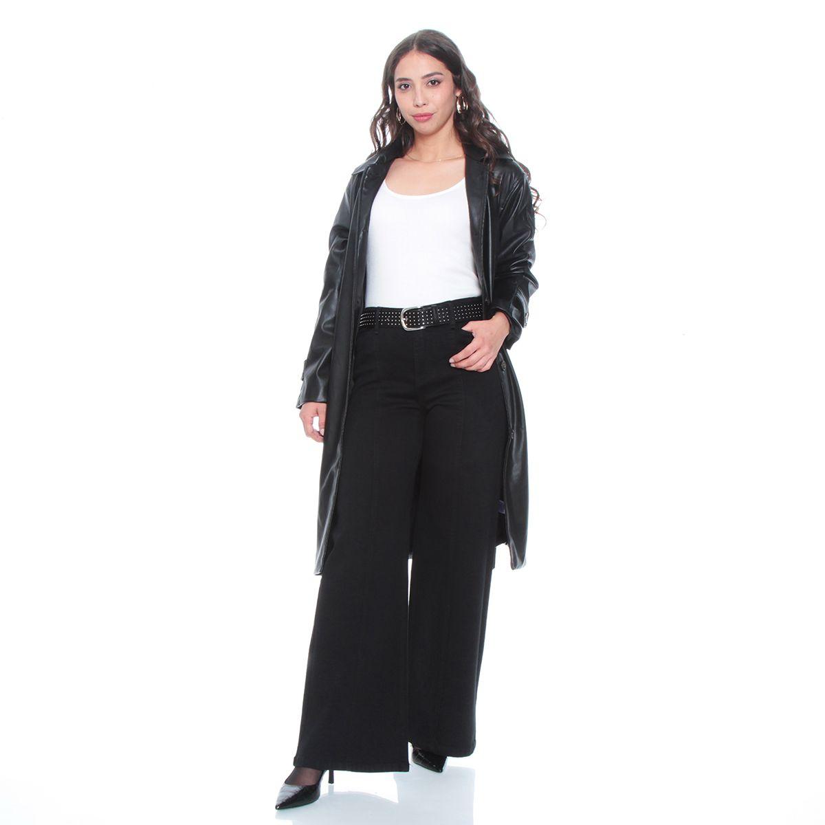 Jeans Wide Leg Tiro Alto Pretina Interna 1 Boton Corte Centro-4