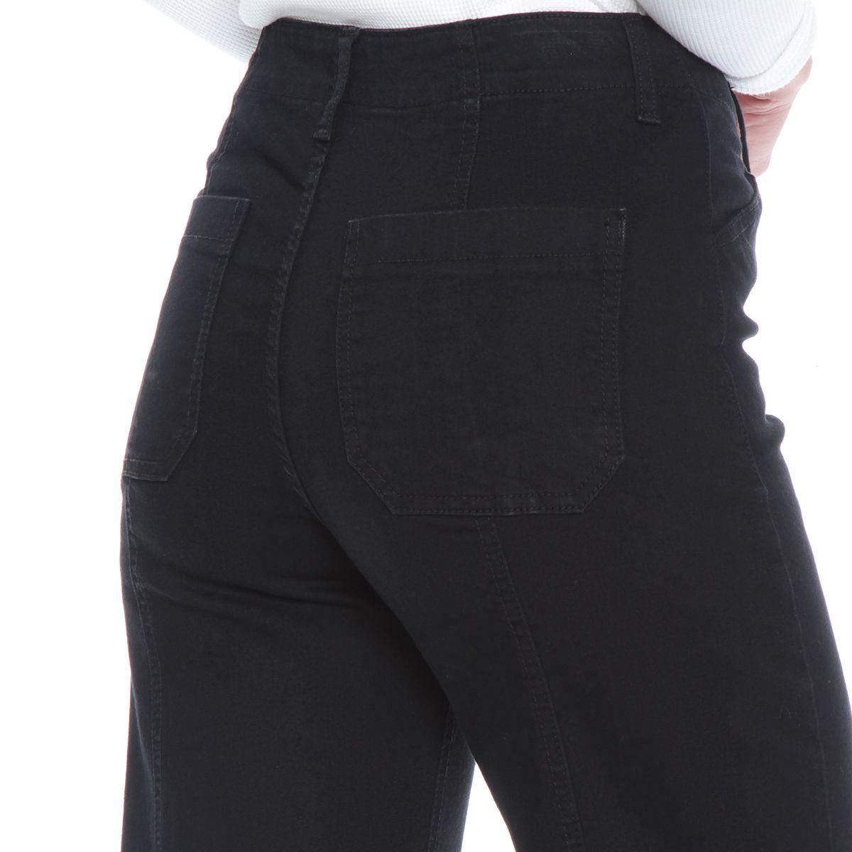 Jeans Wide Leg Tiro Alto Pretina Interna 1 Boton Corte Centro-6