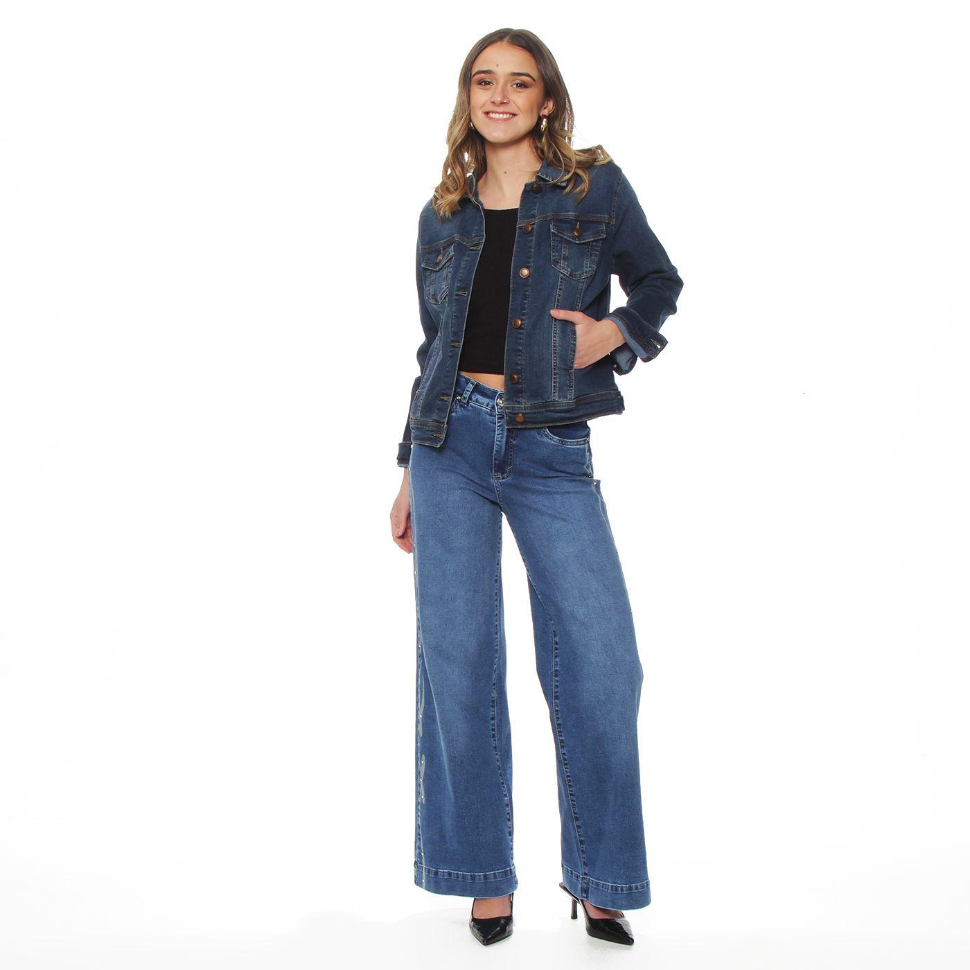 Chaqueta Manga Larga Denim Con Bolsillos-3