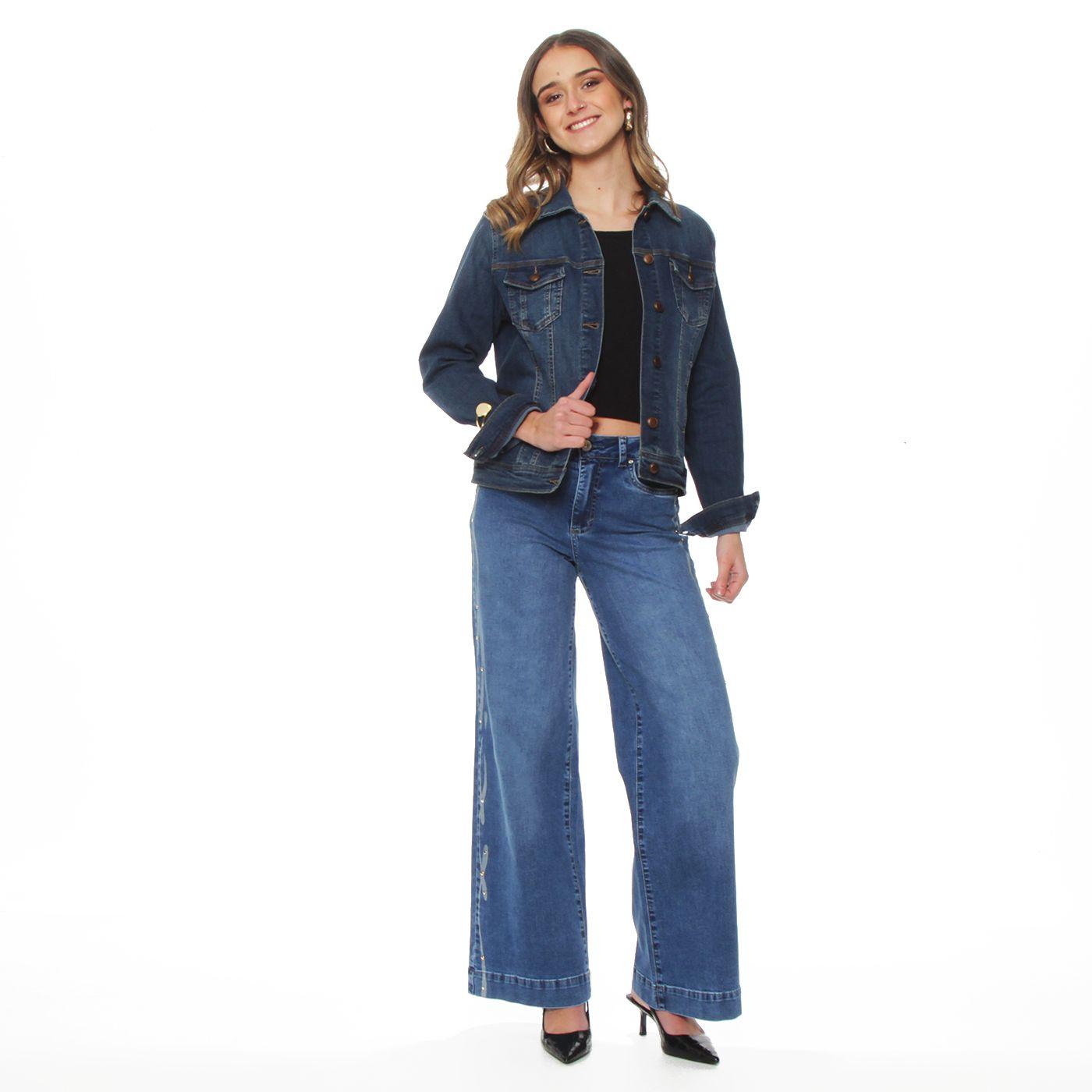 Chaqueta Manga Larga Denim Con Bolsillos-5