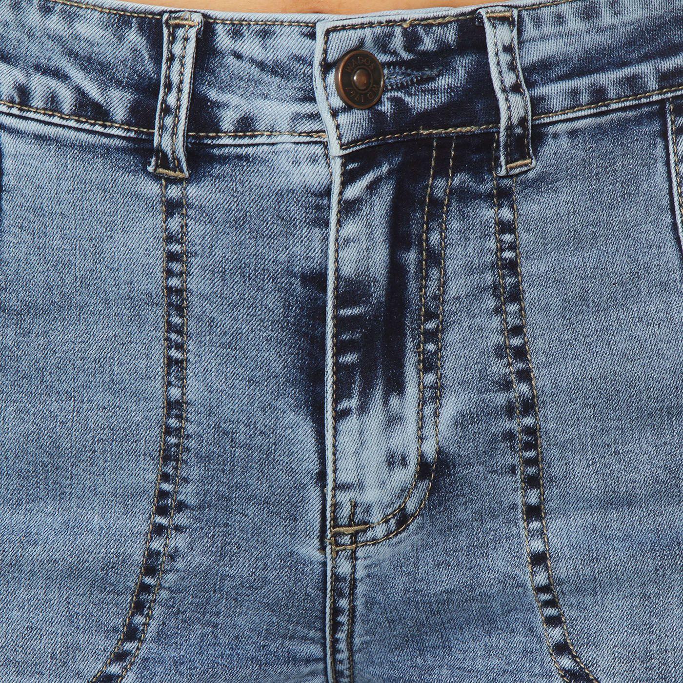 Jeans Cargo Wide Leg Tiro Alto Pretina Basica  1 Boton Costadillo-9