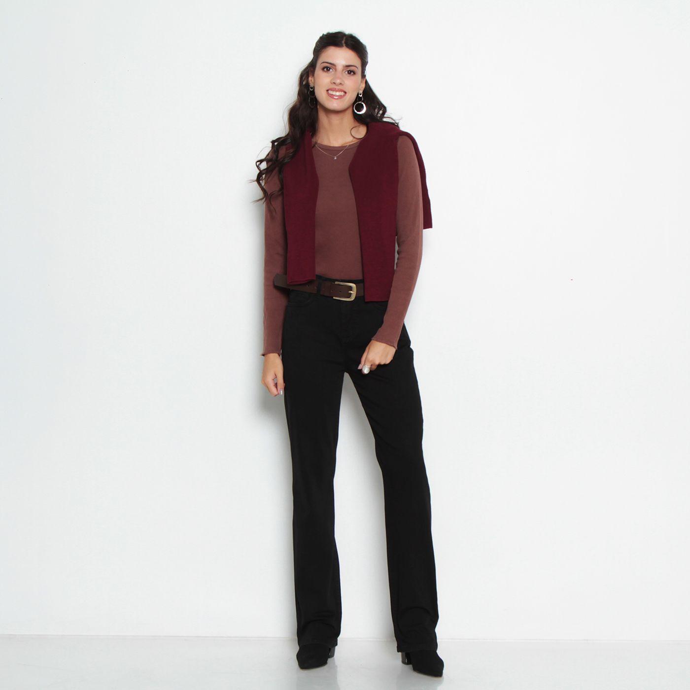 Jeans Recto Tiro Alto Pretina Basica   1 Boton-6