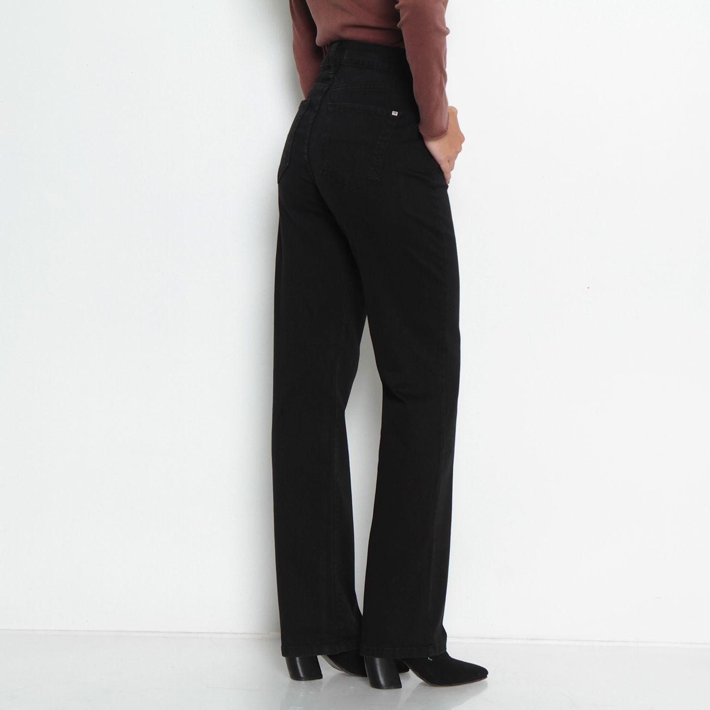 Jeans Recto Tiro Alto Pretina Basica   1 Boton-5