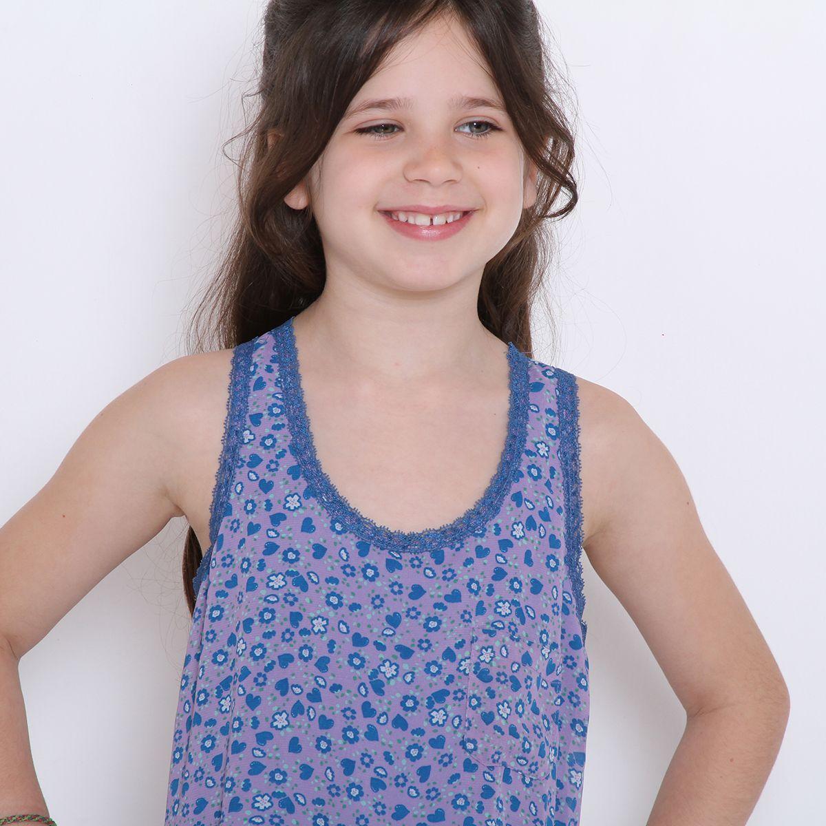 BLUSA INFANTIL ESTAMPADA FLORES SIN MANGA-4