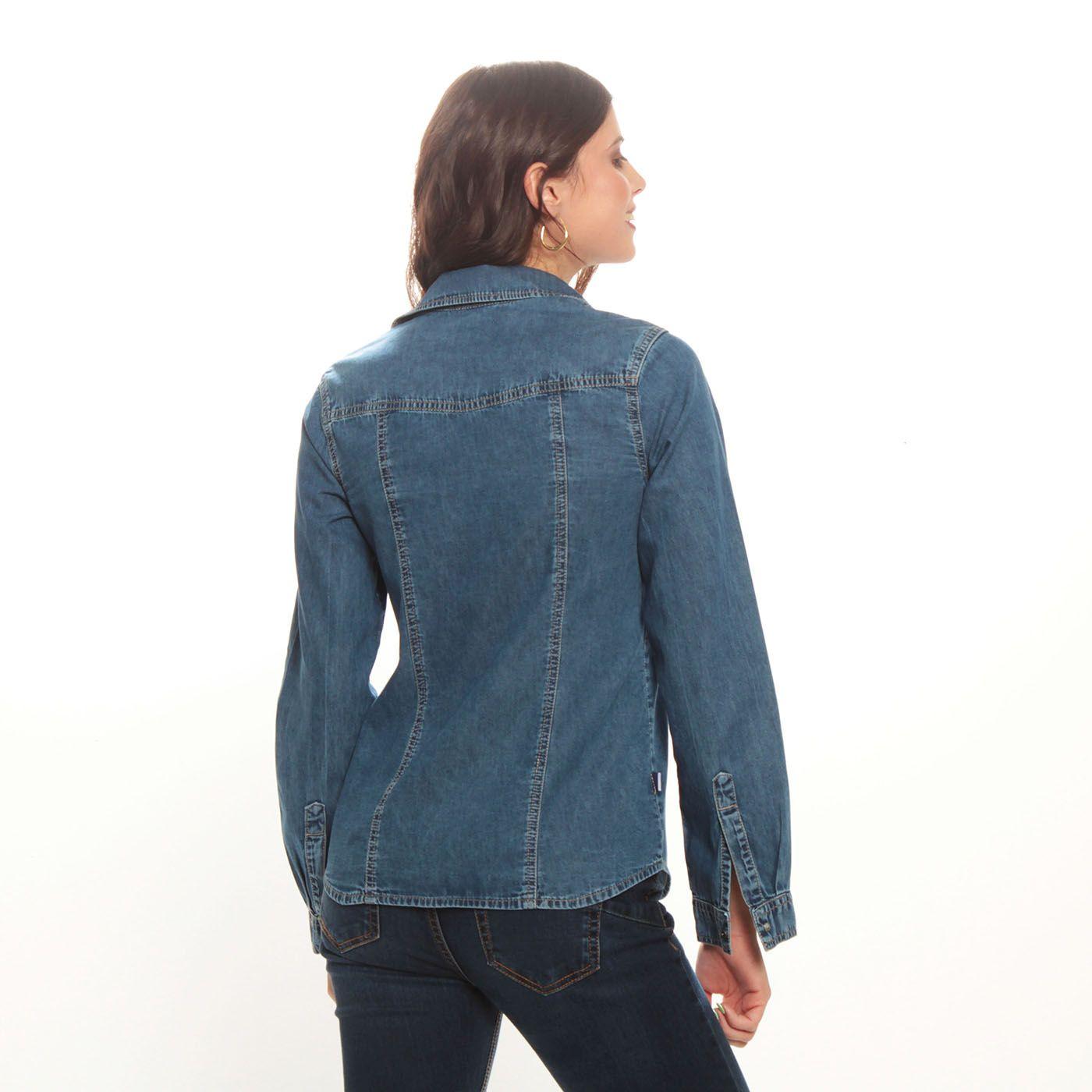 Blusa  Manga  Larga  Denim-3