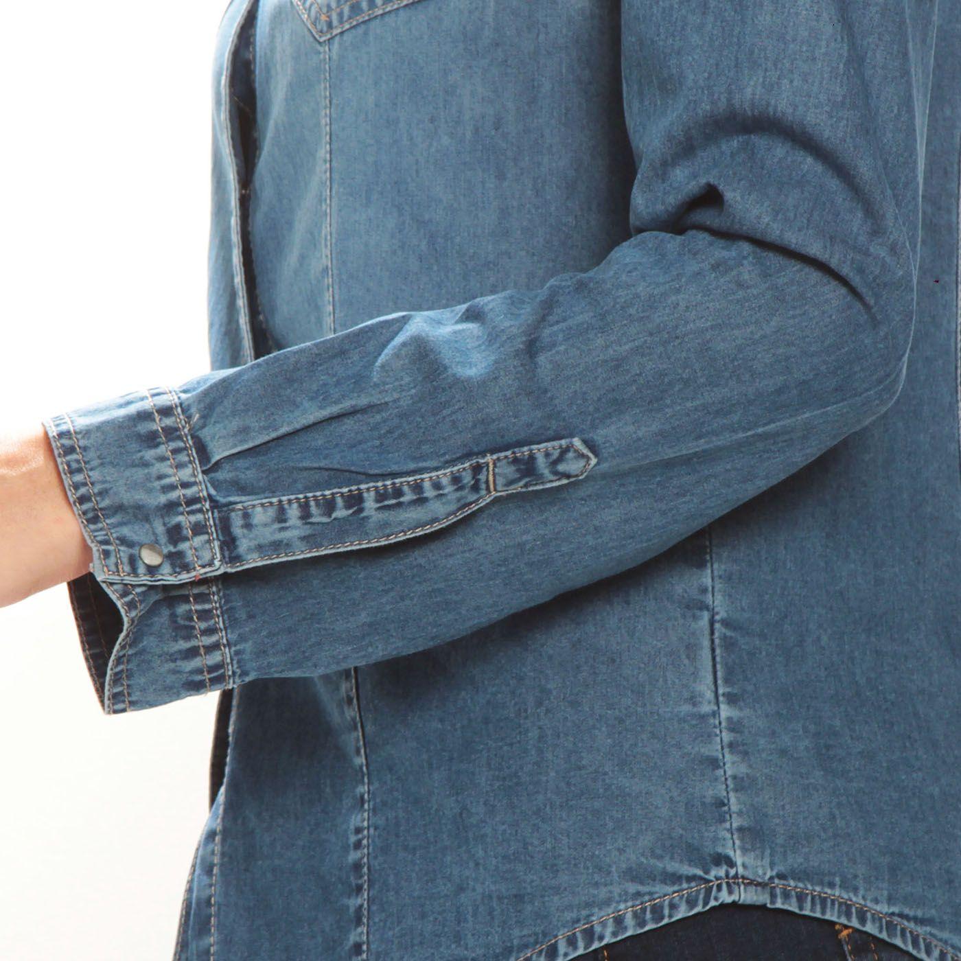 Blusa  Manga  Larga  Denim-4