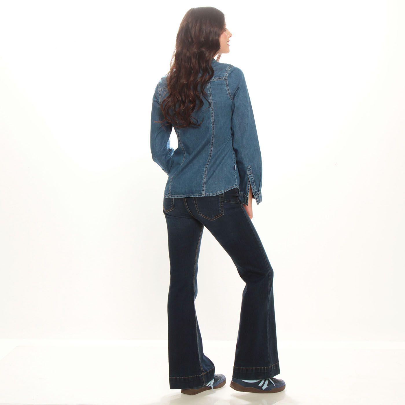 Blusa  Manga  Larga  Denim-5