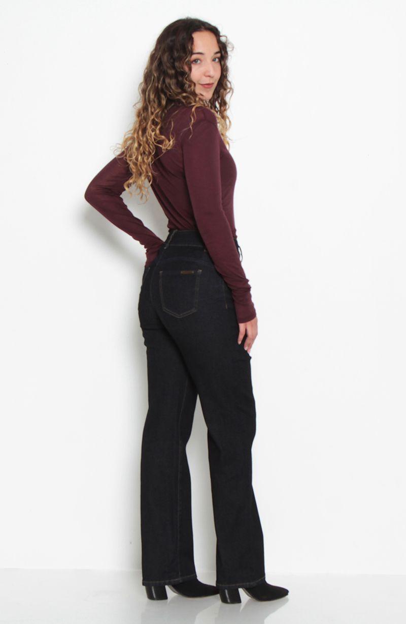 Jeans Recto Tiro Alto Pretina Media 2 Botones-9