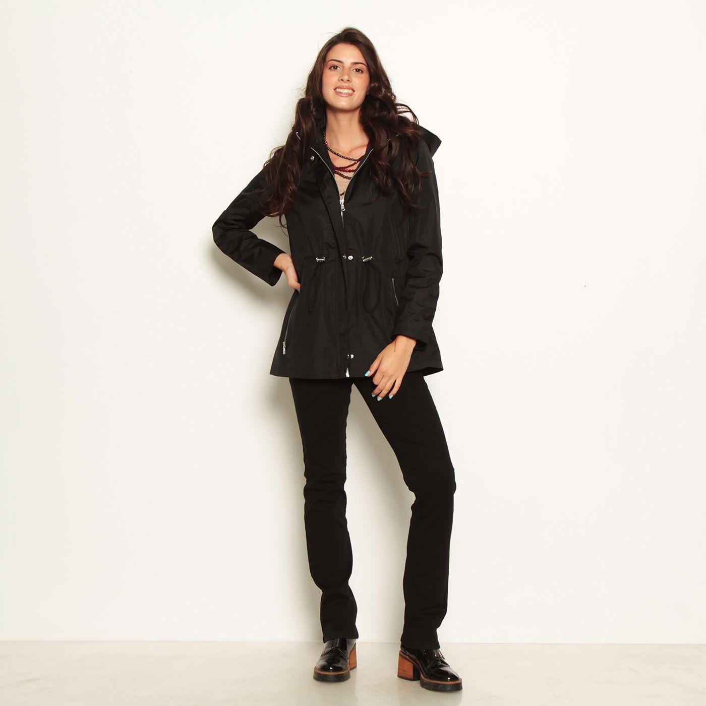 Chaqueta Manga Larga Con Capucha Y Cintura Ajustable-6