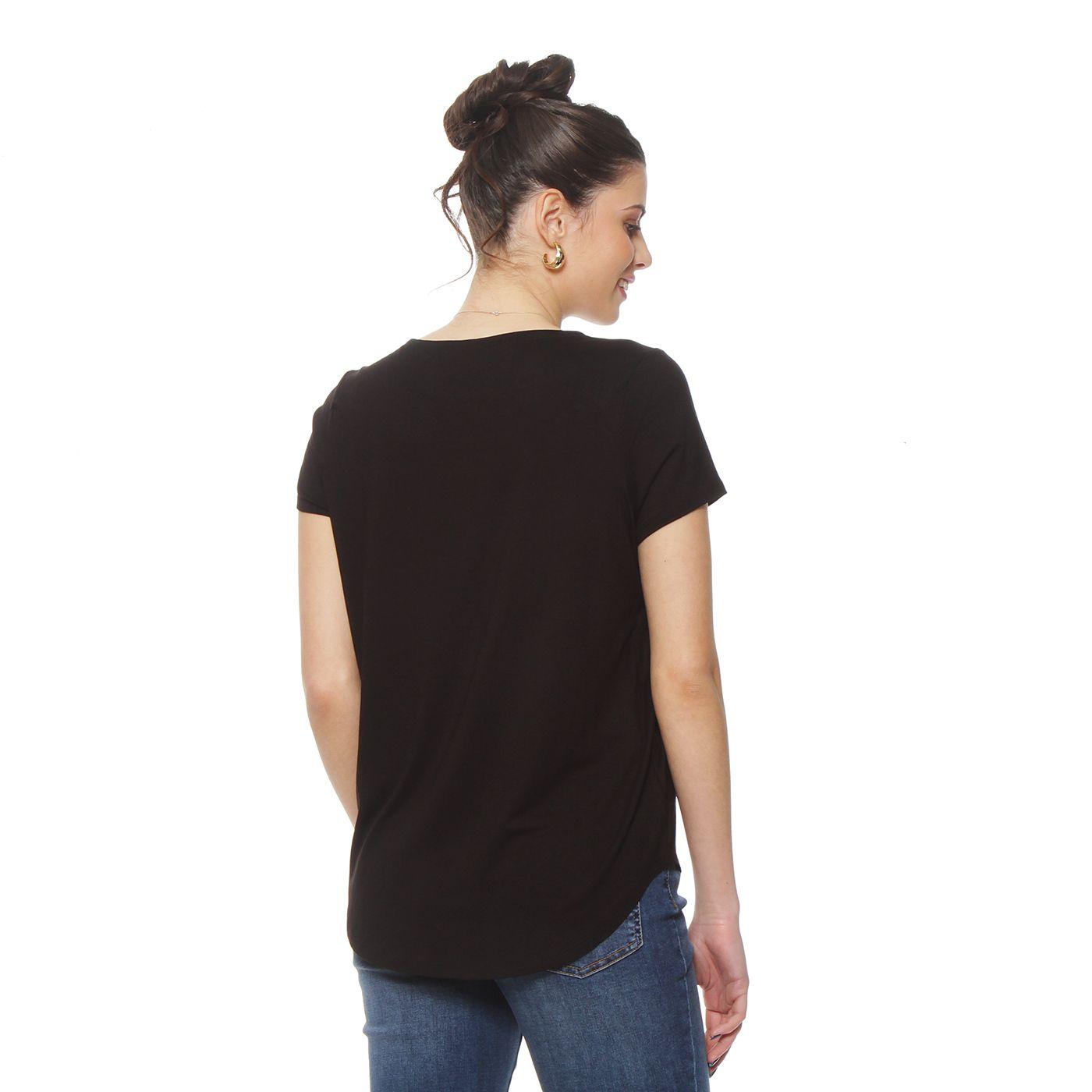 Polera Solid Flor Laser Cuello Redondo-5