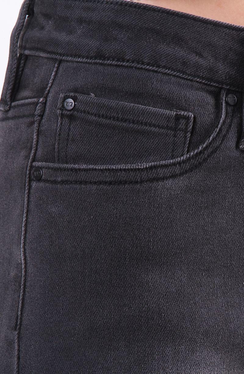 Jeans Wide Leg Tiro Alto Pretina  Basica 1 Boton-8