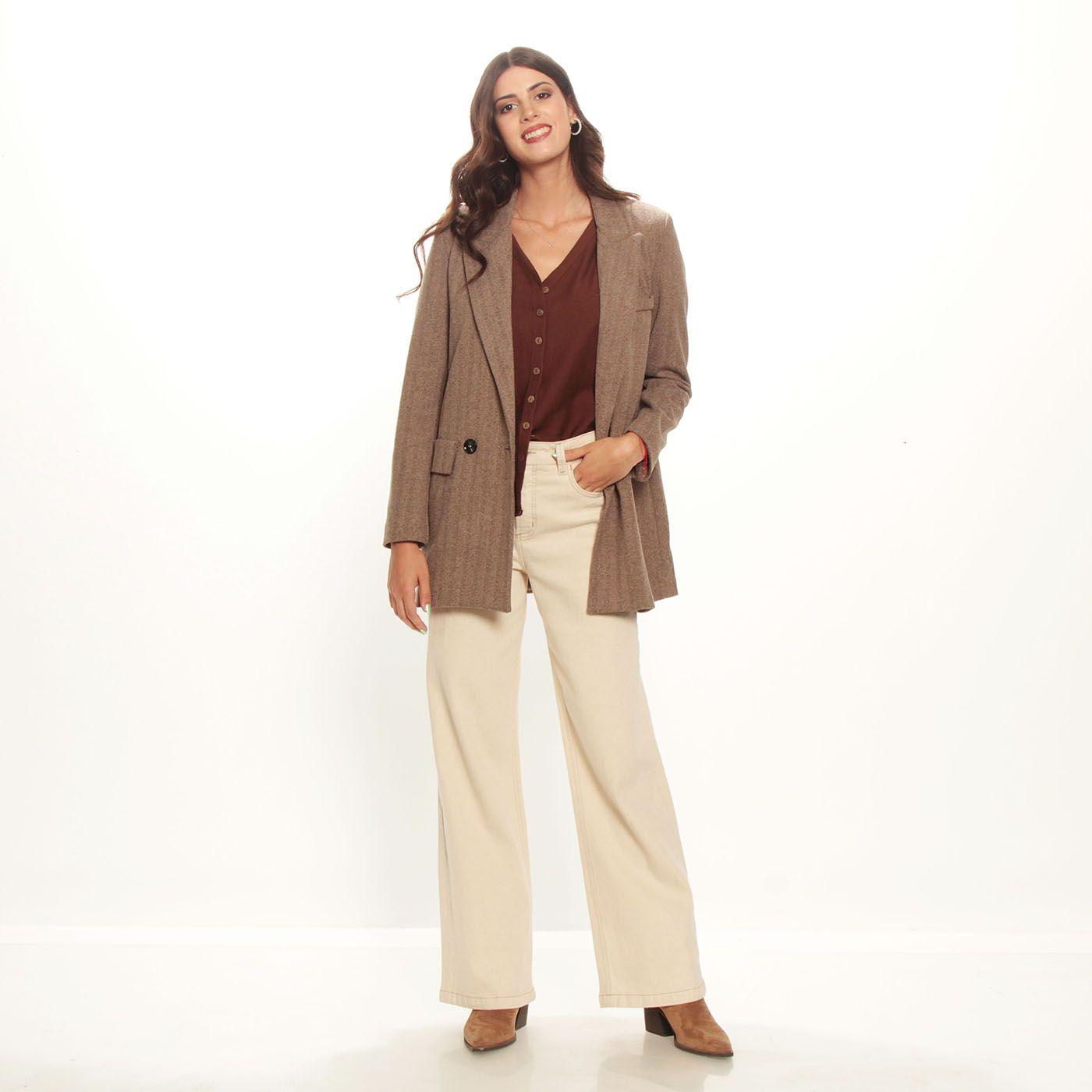 Blazer Manga Larga  Con   Bolsillos-3