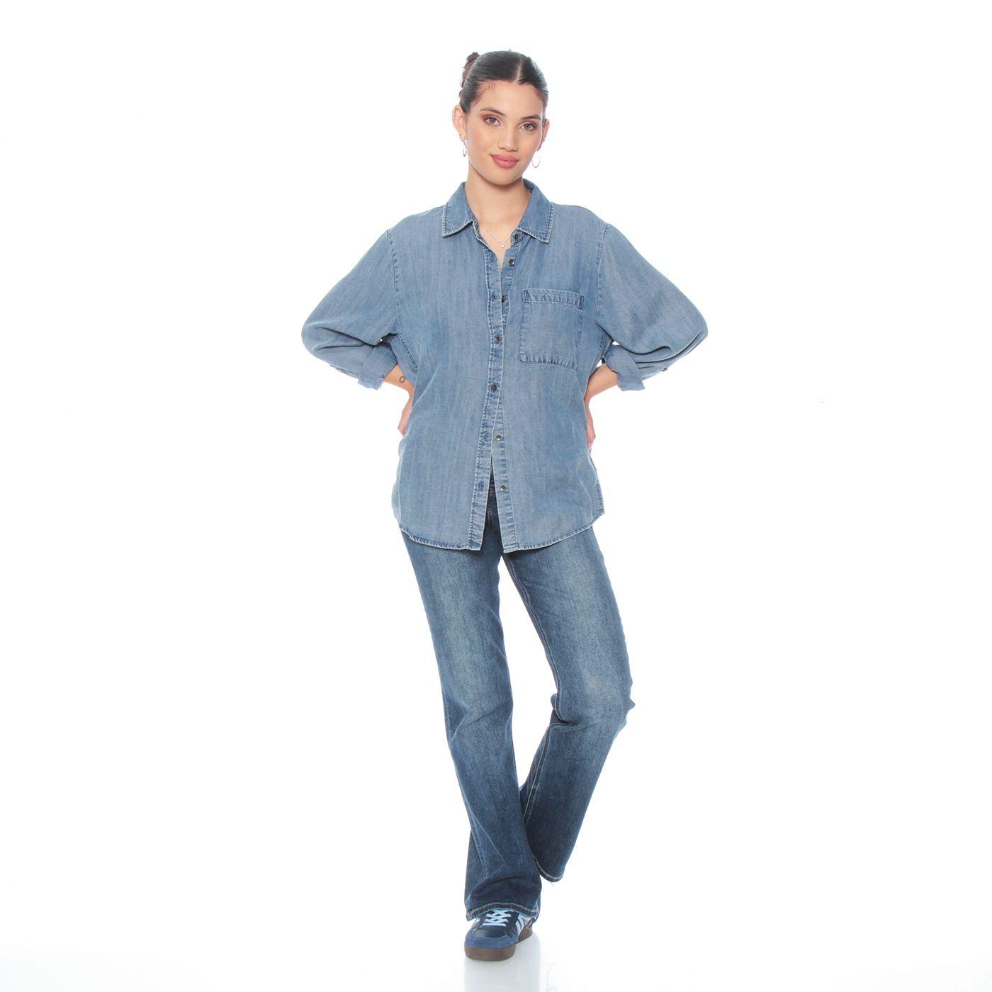 Blusa Manga Larga Lino Lyocell Abotonada En Delantero-4