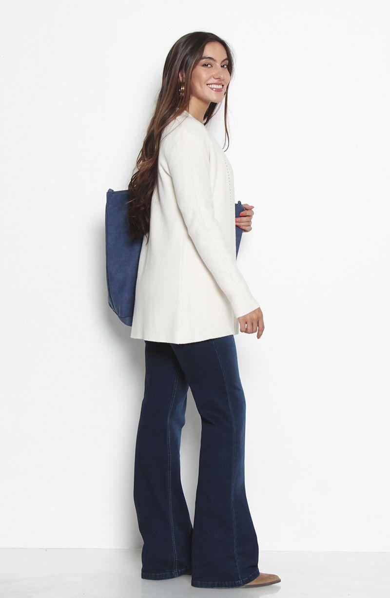 Chaleco Manga Larga  Con Detalle En Solapa-4