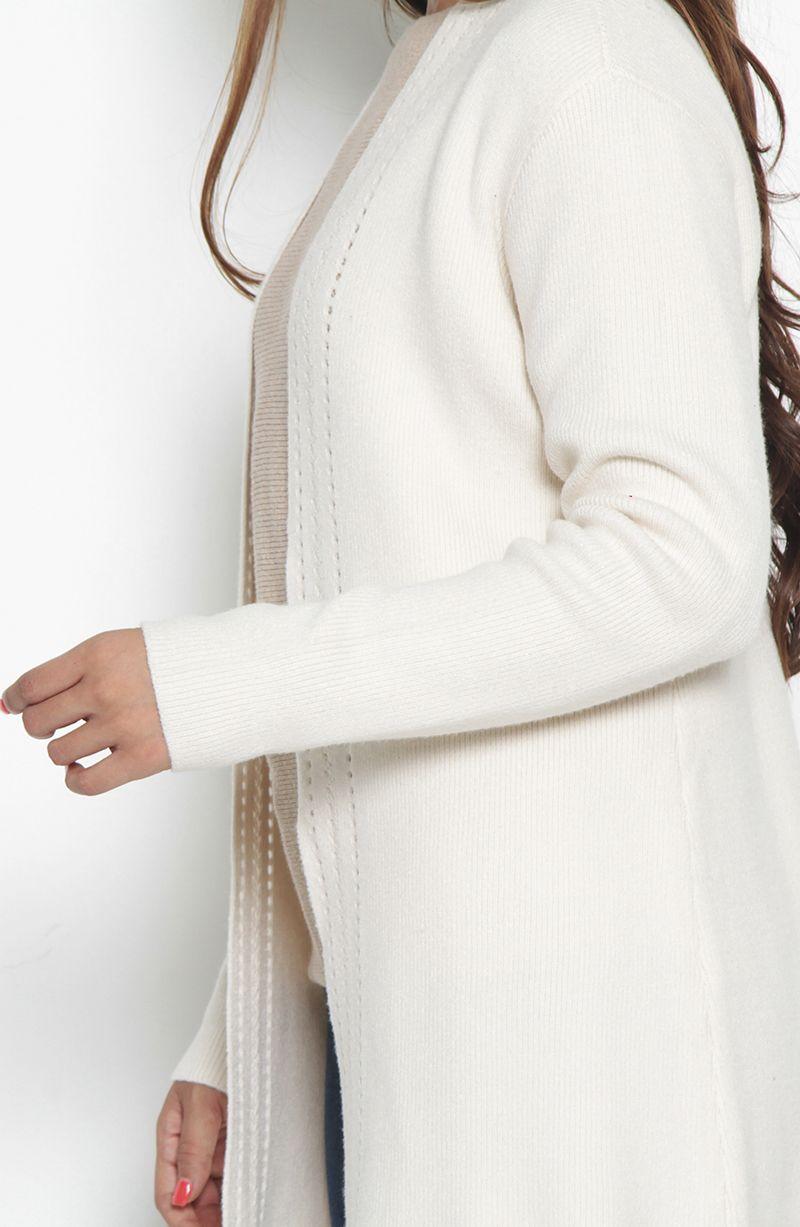 Chaleco Manga Larga  Con Detalle En Solapa-5