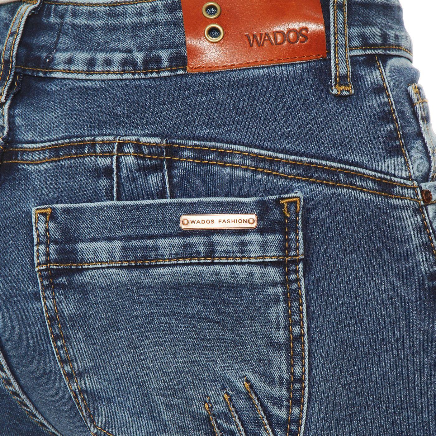 Jeans Recto Tiro Alto Push In Push Up Pretina Basica 1 Boton-7