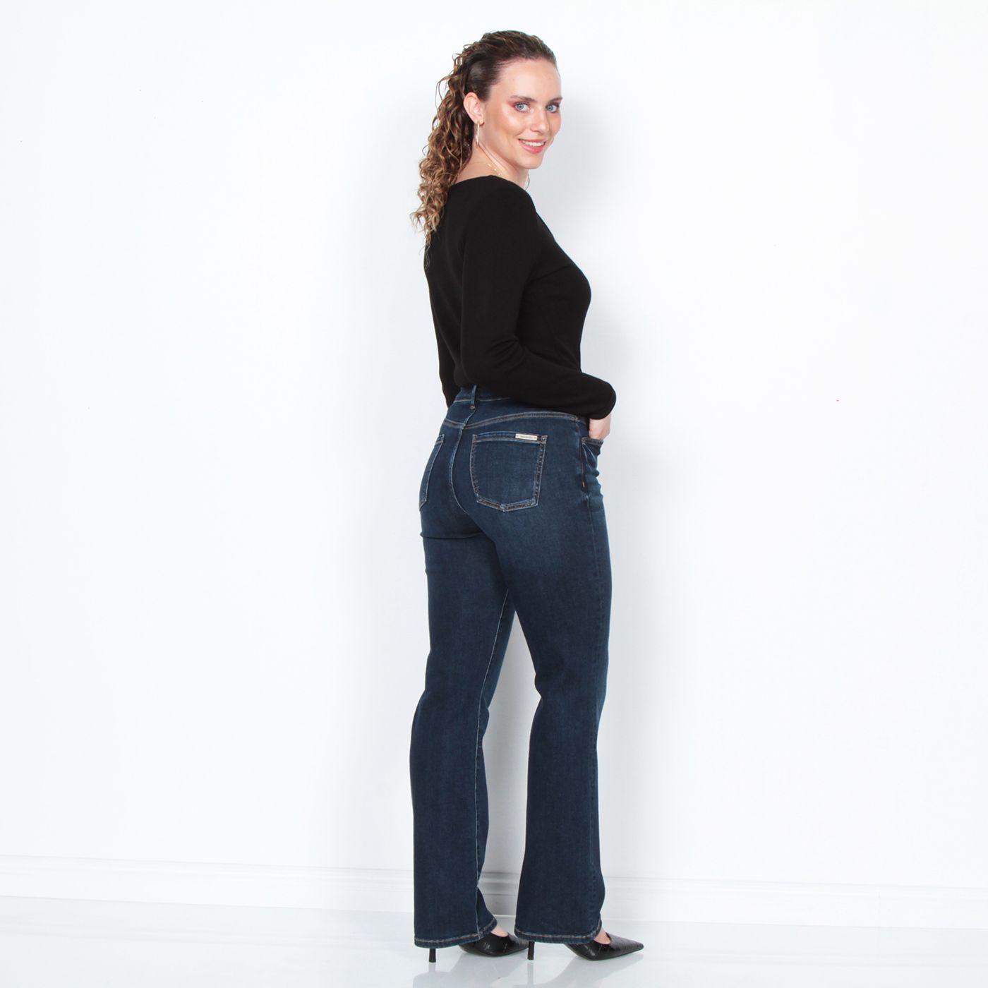 Jeans Tiro Alto 1 Boton Pretina Basica Recto-7