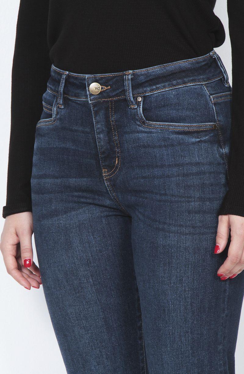 Jeans Tiro Alto 1 Boton Pretina Basica Recto-1