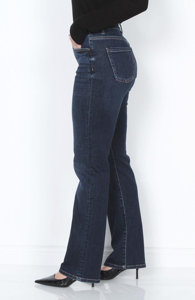 Jeans Tiro Alto 1 Boton Pretina Basica Recto-3