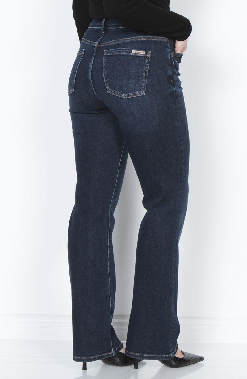 Jeans Tiro Alto 1 Boton Pretina Basica Recto-4