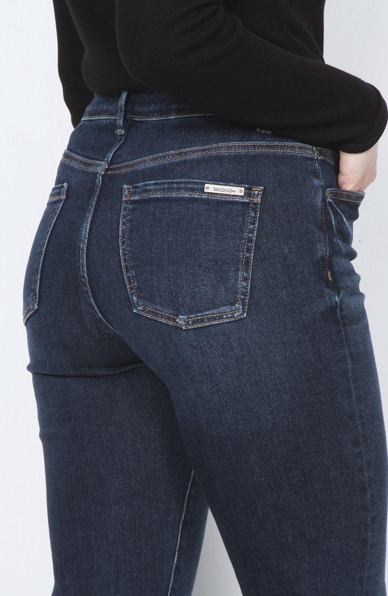 Jeans Tiro Alto 1 Boton Pretina Basica Recto-5