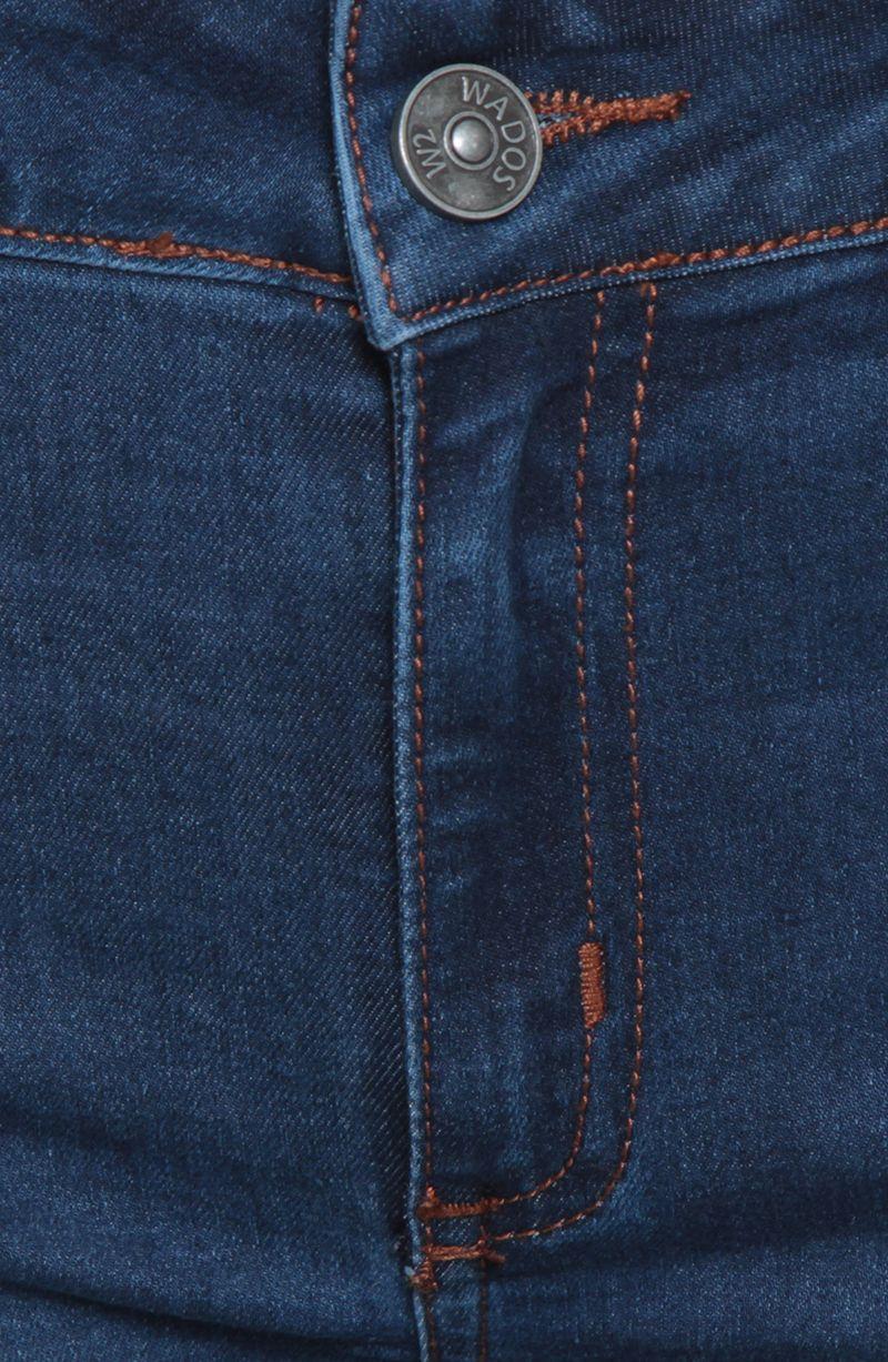 Jeans Push Up Tiro Medio Pretina Basica Un Boton Pierna Recta-2