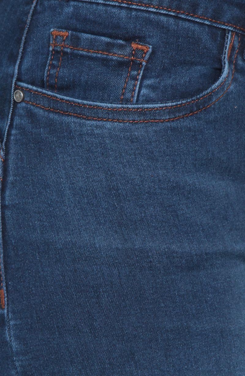 Jeans Push Up Tiro Medio Pretina Basica Un Boton Pierna Recta-3