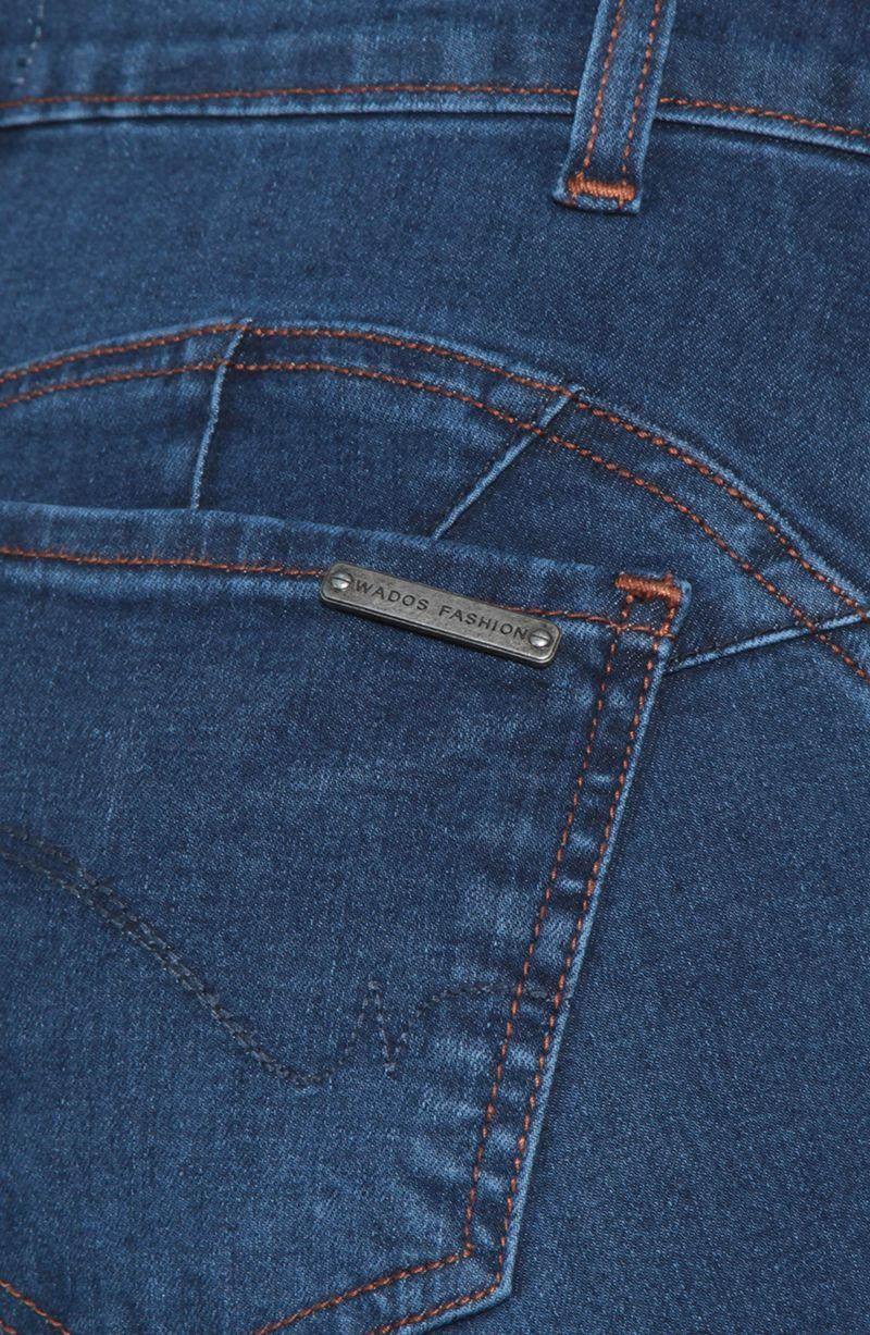 Jeans Push Up Tiro Medio Pretina Basica Un Boton Pierna Recta-4