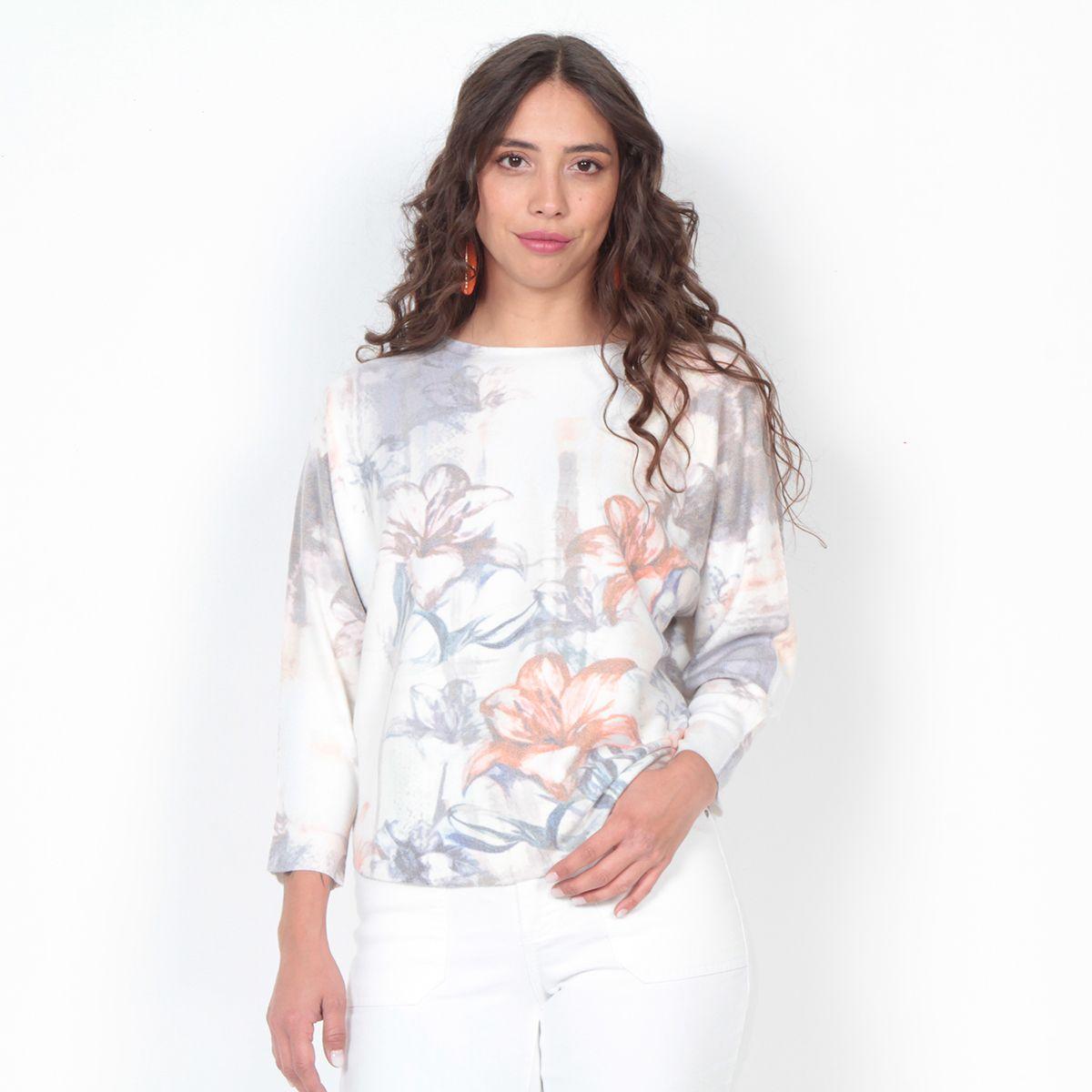 Sweater Manga 3/4 Sublimado Escote Redondo-0