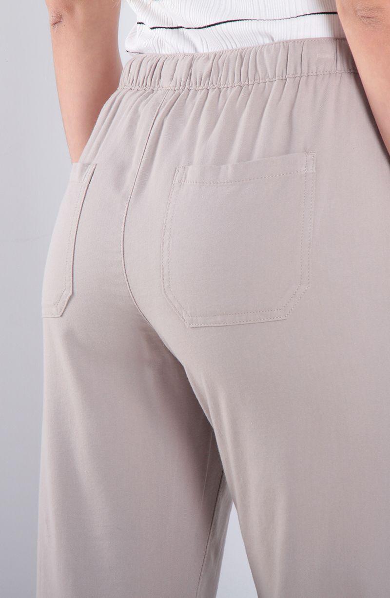 Pantalon Crop Tiro Alto Pretina Elasticada-2