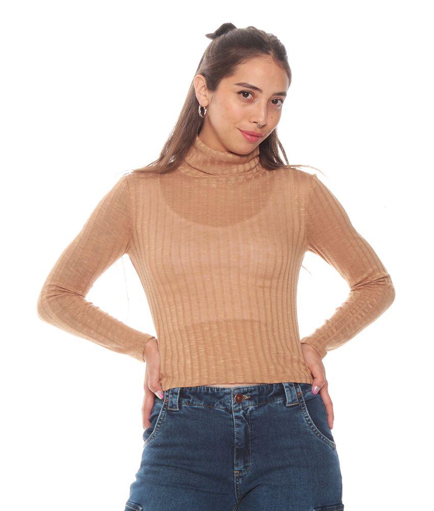 Polera Manga Larga Cuello Alto-0