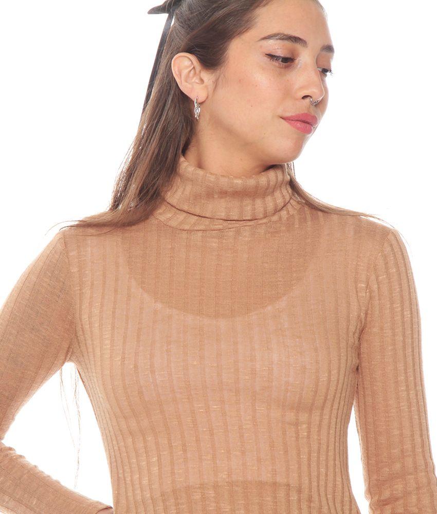 Polera Manga Larga Cuello Alto-1