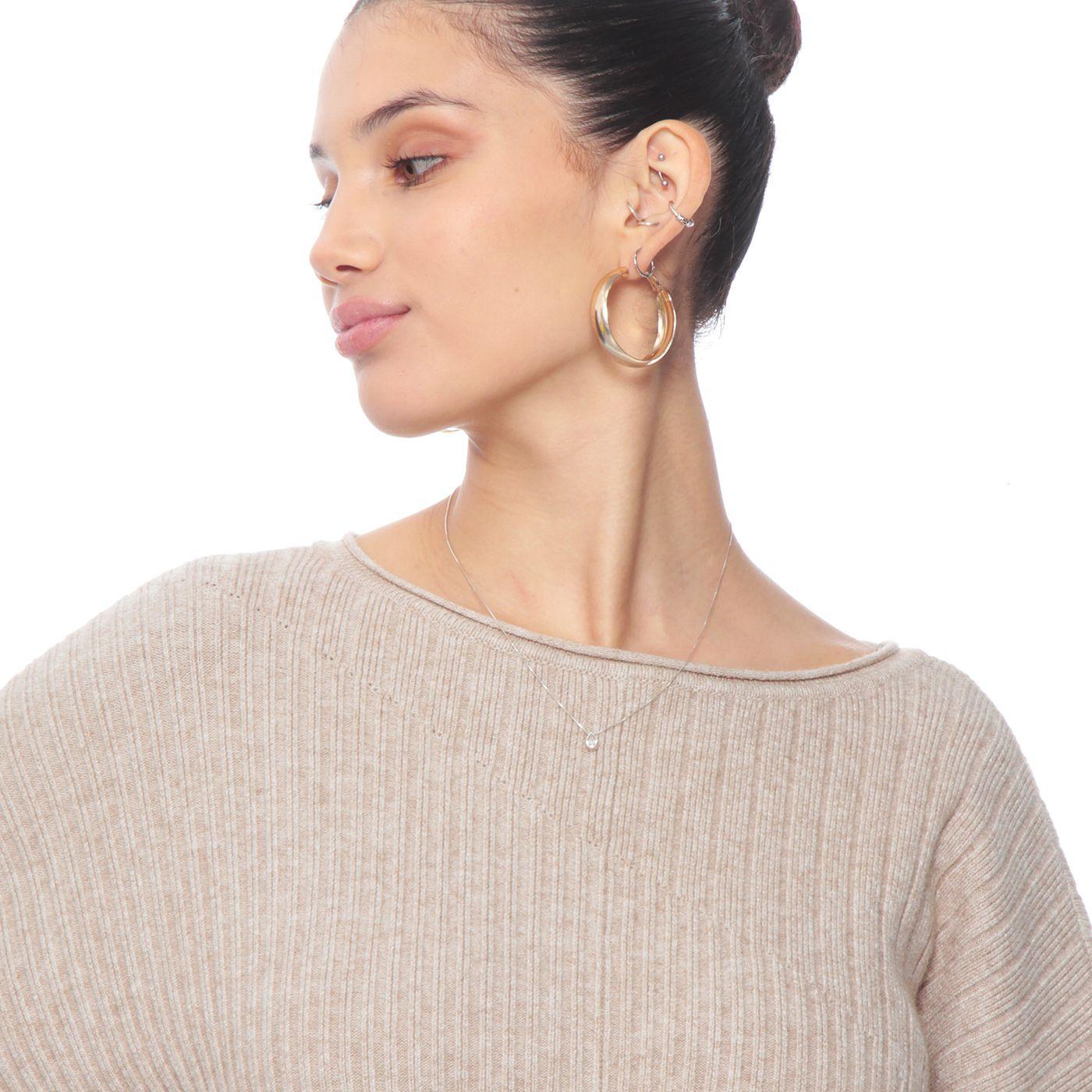 Sweater Manga Larga Amplio Solido-1