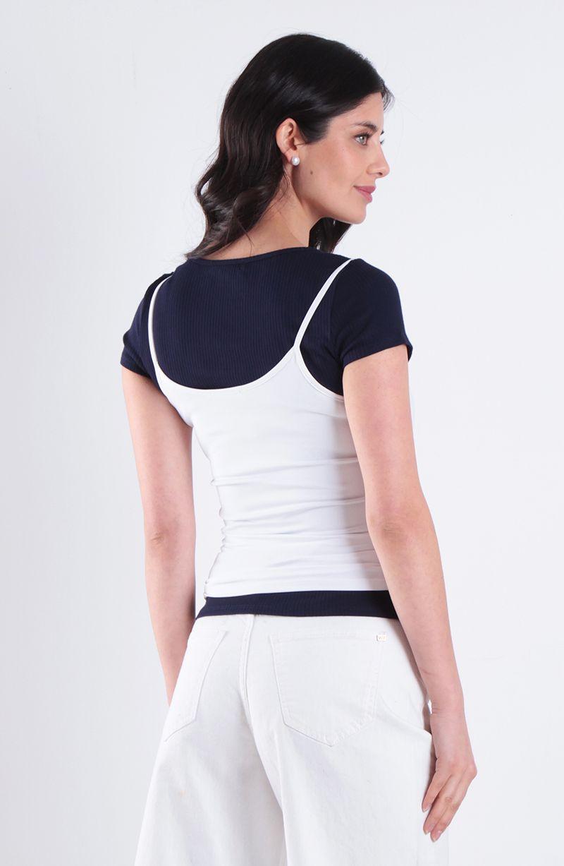 Polera Manga Corta Escote Cuadrado Rib-3